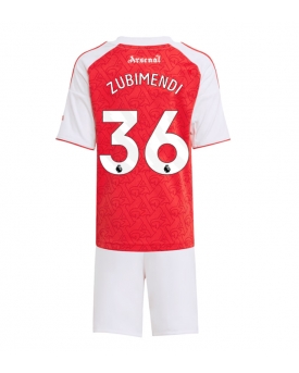 Billige Fotballdrakt Arsenal Martin Zubimendi #36 Replika Hjemmedraktsett Barn 2025-26 Kortermet (med bukser)